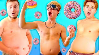 Who Can EAT THE MOST DONUTS Wins 10000 100000 Subscriber Celebration [upl. by Aiz]