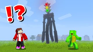 JJ and Mikey VS TRAFFIC LIGHT HEAD CHALLENGE in Minecraft  Maizen Minecraft [upl. by Airod654]