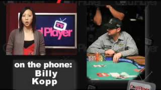 Poker Buzz  Billy Kopps WSOP Main Event Elimination [upl. by Namron]