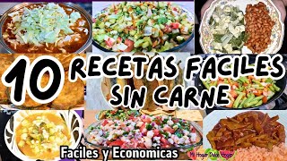 ✅10 RECETAS FACILES SIN CARNE mihogardulcehogar recetassincarne comidafacilyeconomica [upl. by Elmore710]