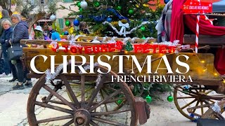 Christmas French Local Markets French Village Menton Travel Life in French Village [upl. by Maxy]