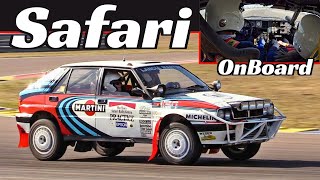 Lancia Delta Integrale HF Turbo GrA Safari  OnBoard  1990 Ex FiorioPirollo Rally Raid Car [upl. by Aihtebat]