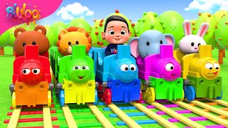 Train Choo Choo Song  Colorful Train  BluLoo Nursery Rhymes amp Kids Songs [upl. by Aaronson]