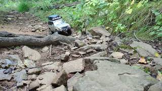 110 TRX4 LC80 crawl at Black Pond Meriden CT [upl. by Melvyn]