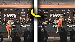 LIL MASTI VS MARTA LINKIEWICZ  NAJLEPSZE MOMENTY  KONFERENCJA FAME MMA 4 woda się polała🔥 [upl. by Greabe43]