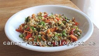 WEIZENSALAT MIT LINSEN absolut lecker vegetarisch gesund vegan türkisch Kochen CANANS REZEPTE [upl. by Rebna983]