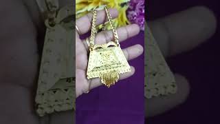 Real gold look pendant with 24 inch chain available contact my whatsapp number 9787318720 [upl. by Asirrak]