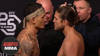 UFC 231 WeighIns Holloway vs Ortega Shevchenko vs Jedrzejczyk FULL  ESPN MMA [upl. by Nuzzi218]