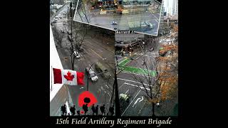 15th Field Artillery Regiment heading to remembranceday service Vancouver Victory Square 2024 [upl. by Ahron]