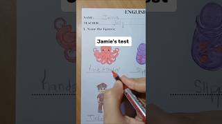 Grading Jamies Latest English Test Teacher Correcting Funny Test ASMR School quiz shorts [upl. by Hamford]