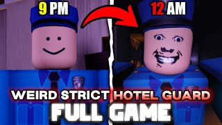 Weird Strict Hotel Guard  NIGHT 1 to 5  Full Walkthrough  Final Boss Fight  Roblox [upl. by Nyrok]