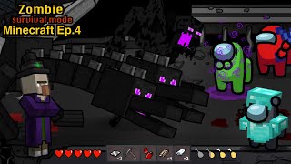 New Crewmate vs Ender Dragon Among Us Zombie 🛠 Survival Mode [upl. by Asira650]