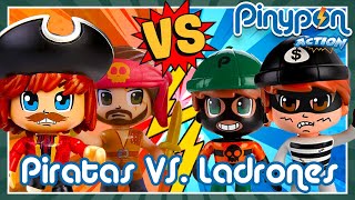 PIRATAS vs LADRONES en Pinypon Action 💰🏴‍☠️¿Quién conseguirá ROBAR el mapa del TESORO [upl. by Searle]