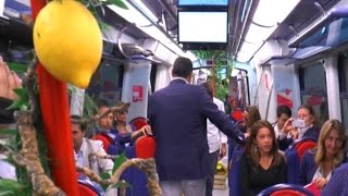 Napoli  Campania Express il treno speciale per Sorrento 1 150515 [upl. by Rhodia]