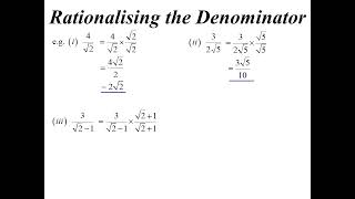 11X1 T02 04 rationalising the denominator 2022 [upl. by Derraj396]