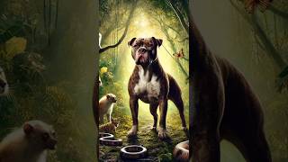 Can Pitbull Survive in jungle with a wild Animals 😱🔥dog animals [upl. by Yelkreb]