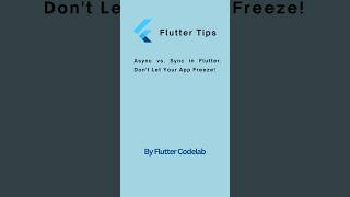 Async vs Sync in Flutter Master Asynchronous Code to Stop Freezing Your App flutterdev [upl. by Melony]