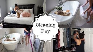 CLEANING MASTER BED amp BATH  CLEANING MOTIVATION [upl. by Miett945]