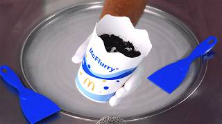 ASMR  McFlurry Ice Cream Rolls  creamy Sound Satisfaction  oddly satisfying ASMR for Ears amp Eyes [upl. by Soneson]