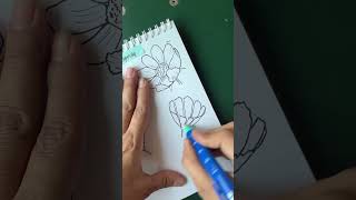 How to draw flower shorts viral trending doodleart [upl. by Bigler]