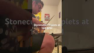 Stonecutter Triplets at 148 BPM drums practice music [upl. by Bubalo]