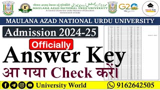 Manuu Official Answer Key 2024  Check Answer Key BEd MEd BTech Diploma MBA  UniversityWorld [upl. by Ydnas895]