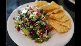 How to make Cactus salad  Ensalada de Nopales Super EASY [upl. by Tadd]