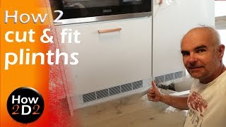 Kitchen Fitting How to fit plinths with grill Installing kick board [upl. by Sontich]