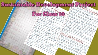 Project On Sustainable Development For Class 10 Sustainable Development Project Class 8910 amp12 [upl. by Ytnom]