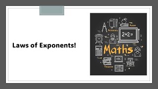 Laws of Exponents  Algebra Basics  Basic Mathematics [upl. by Zirkle]