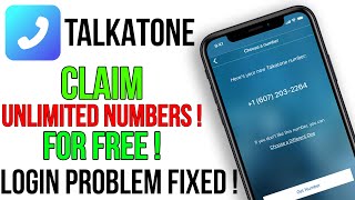 How to Get Unlimited FREE Numbers in Talkatone App  Talkatone Login Problem Fixed  Fake Whatsapp [upl. by Giesecke]