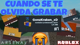 Cuando se te olvida grabar en Arsenal 😩  Arsenal Roblox Shorts [upl. by Inajna16]