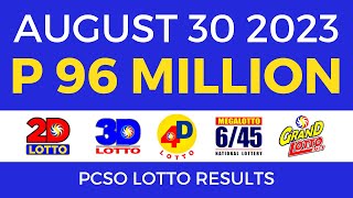 Lotto Result August 30 2023 9pm PCSO [upl. by Denton]