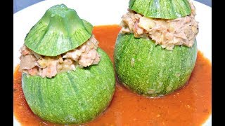 Calabacitas rellenas de atún CERO GRASA RecetasdeLuzMa [upl. by Ahsiei328]