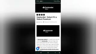 Santander Select Fit e Select Premium😃 [upl. by Aninat]
