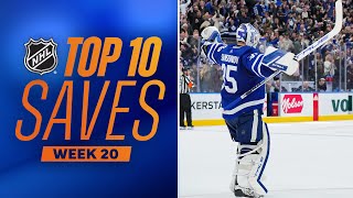 Top 10 Saves from Week 20 202324 NHL Season [upl. by Nosliw]