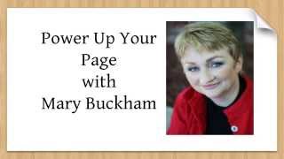 Mary Buckhams Power Up Your Page Hook Workshop [upl. by Ekusuy36]