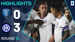 EMPOLIINTER 03  HIGHLIGHTS  Frattesi at the double and Lautaro rounds it off  Serie A 202425 [upl. by Pacien61]