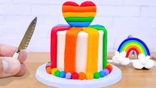 Beautiful Miniature Colorful Cake 🌈 Yummy Miniature Rainbow KITKAT Cake Decorating Idea Recipes [upl. by Eeryk]