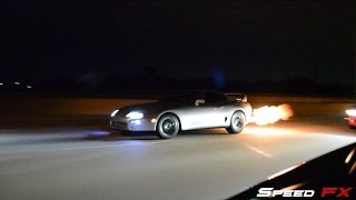 870WHP ZR1 VS 800WHP GT500AUTO W 1000whp Supra [upl. by Wardle782]