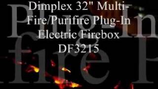 Dimplex 32quot MultiFirePurifire PlugIn Electric Firebox Fireplace  DF3215  Heats 400 sqft [upl. by Williamson]