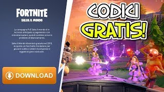 FORTNITE SALVA IL MONDO GRATIS CODICI GRATIS DA EPIC GAMES [upl. by Leilah]