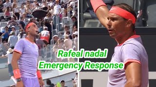 Rafael Nadal steps in as medics respond to emergency in crowd at Italian OpenParamedics were call [upl. by Gyatt570]