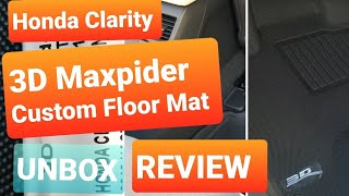 3D Maxpider KAGU  Custom Floor Mats for 2018 Honda Clarity Review and Unboxing [upl. by Vevay]