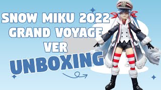 Figma Snow miku 2022 Grand voyage Ver Unboxing [upl. by Ecinuahs]