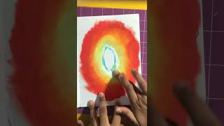 Rainbow scenery with oil pastels easy beautiful subscribe 🥺✨ [upl. by Parry]