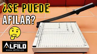 👌CÓMO AFILAR UNA GUILLOTINA PARA CORTAR PAPEL Sin Herramientas Eléctricas y 💯 EFICAZ [upl. by Nomelif]