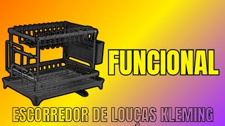 Escorredor De Louças Kleming Design Moderno Inox à Prova de Ferrugem e Drenagem Automáticalouças [upl. by Ardnoed]