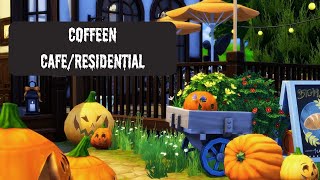 CoffeenCafeResidential  The sims 4  Halloween Speed Build  CC free [upl. by Bruce]