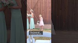 Flower Girl Tries to Shoo Away Bees at Wedding [upl. by Barret]